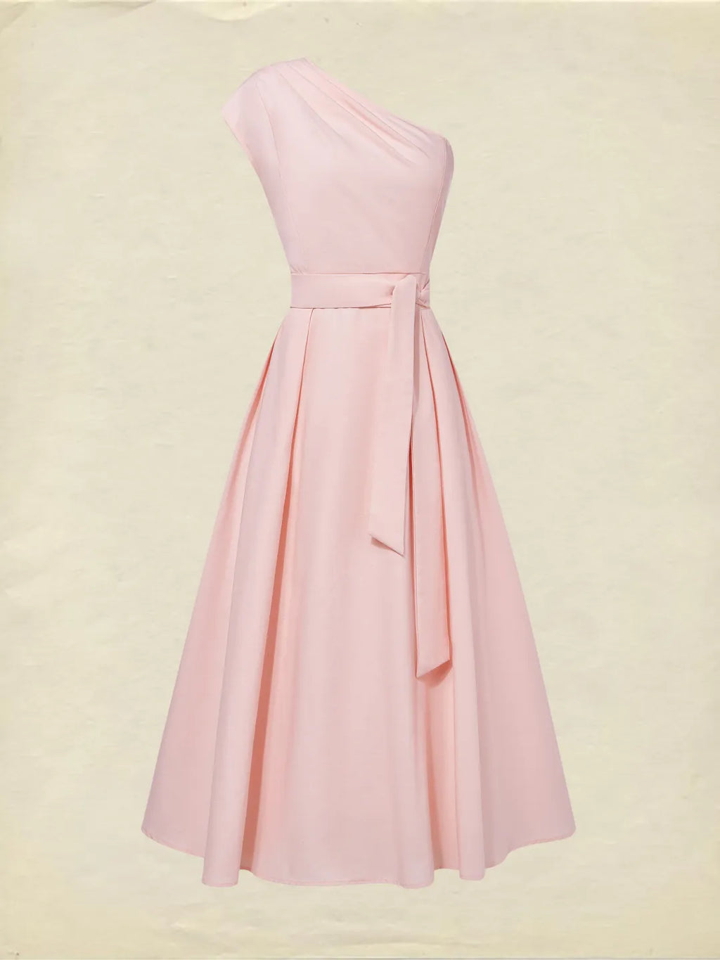 Vestido Maxi Asimétrico con Cinturón
