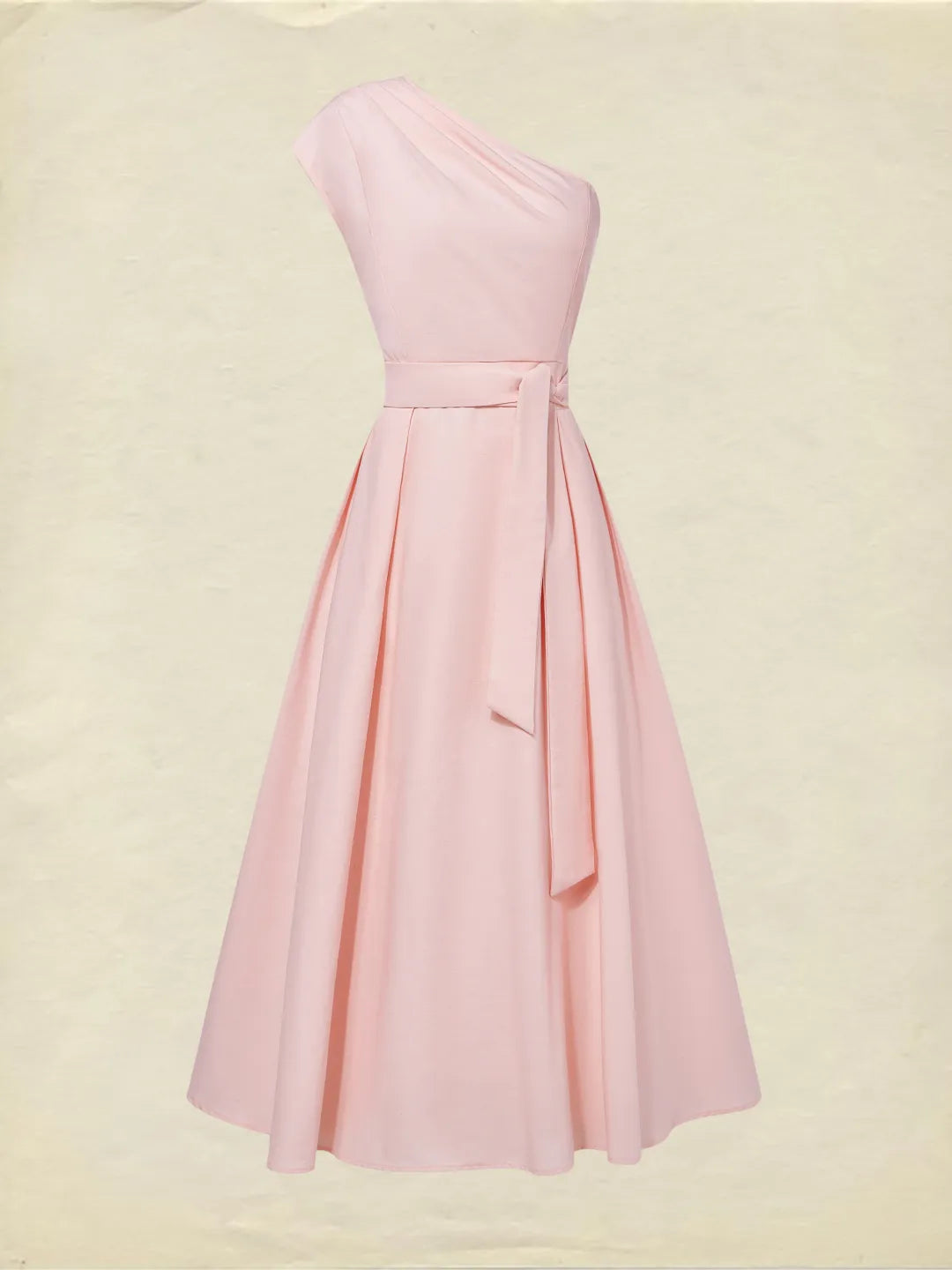 Vestido Maxi Asimétrico con Cinturón