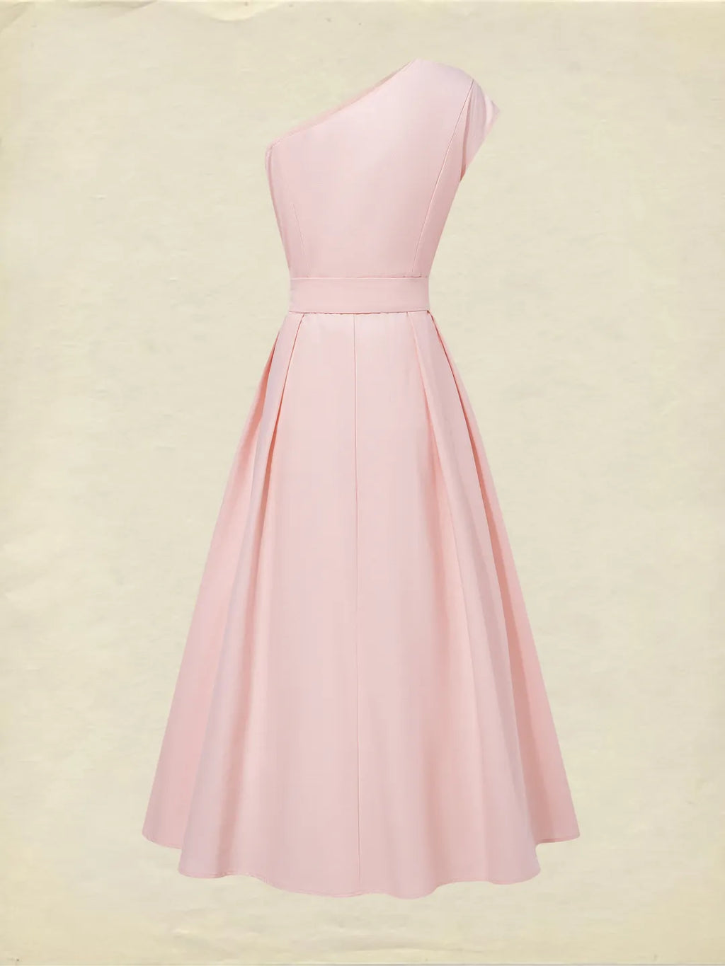 Vestido Maxi Asimétrico con Cinturón