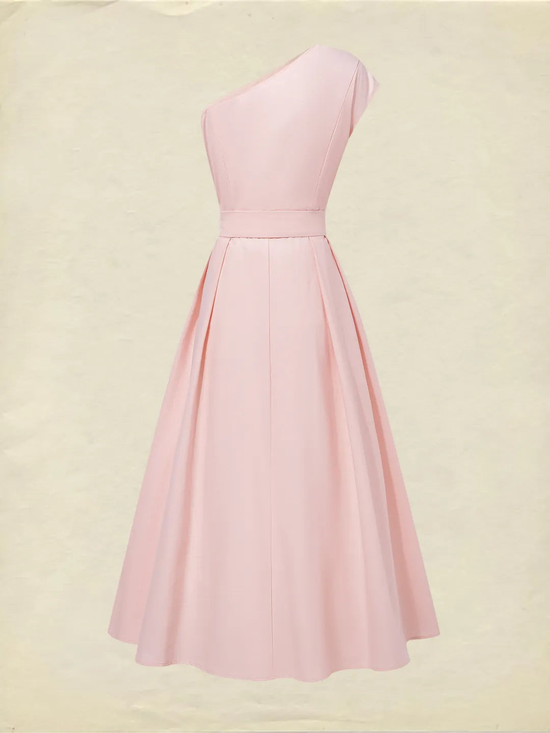 Vestido Maxi Asimétrico con Cinturón