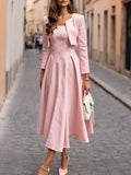 Conjunto Midi Rosa Palo Vintage 🌸