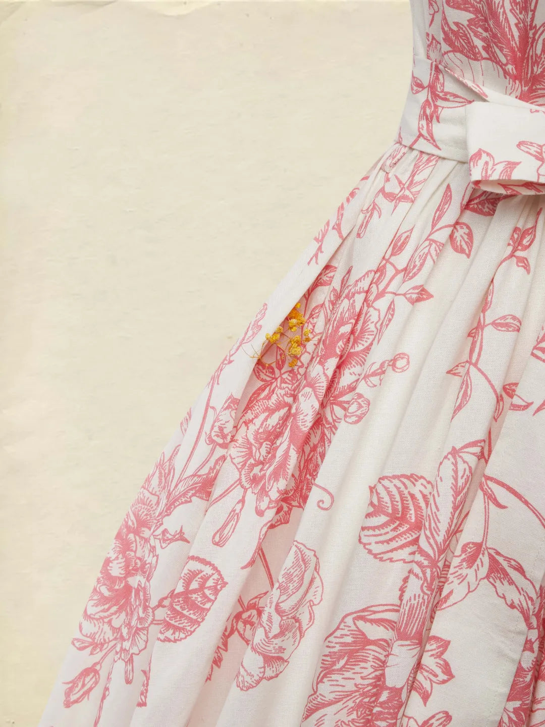 🌸 Vestido Midi Floral Vintage con Cuello Mao y Cinturón