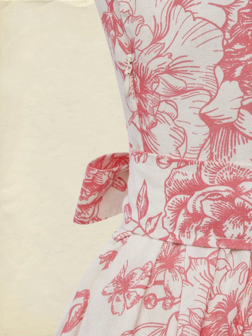 🌸 Vestido Midi Floral Vintage con Cuello Mao y Cinturón