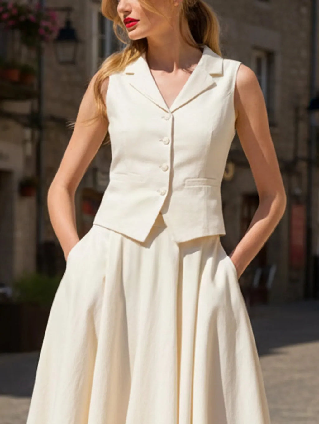 Conjunto Elegante en Blanco