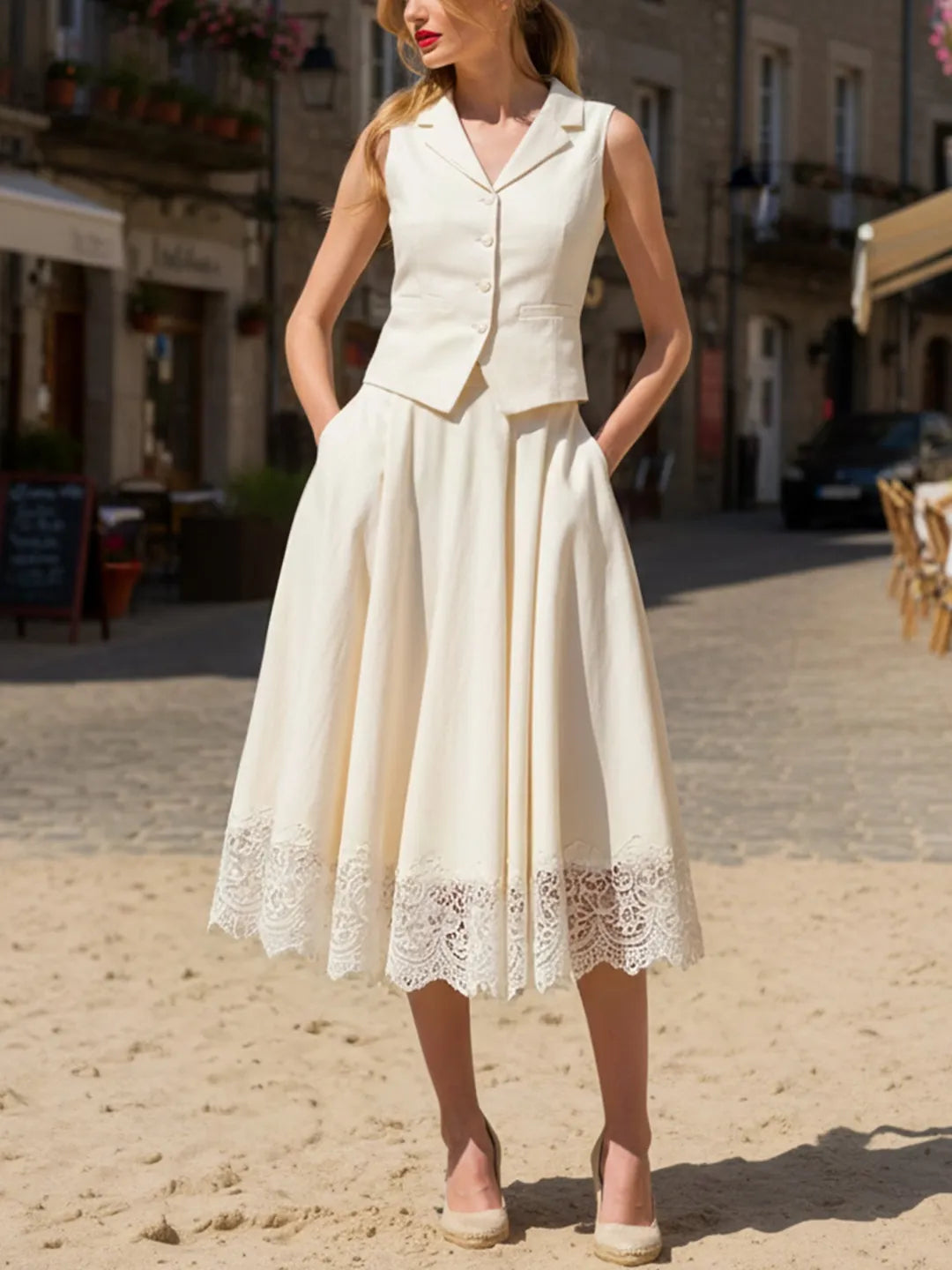 Conjunto Elegante en Blanco