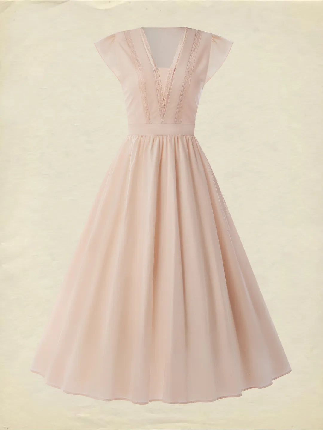 Vestido Romántico en Rosa Pálido