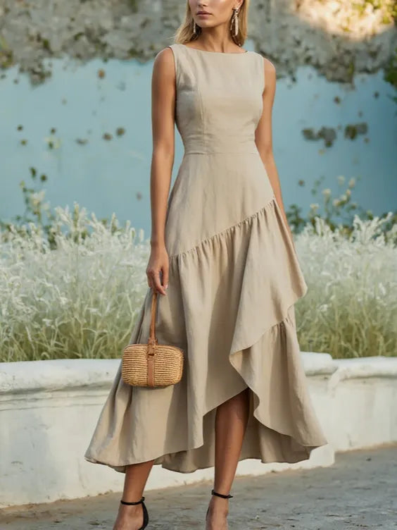 Vestido Asimétrico Natural