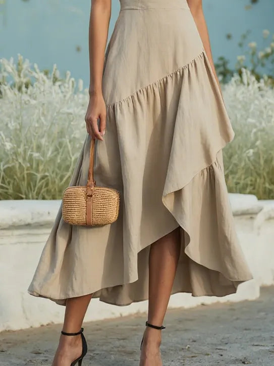 Vestido Asimétrico Natural